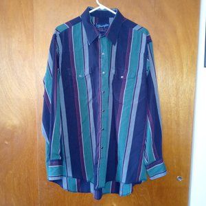 Vintage Wrangler Western Shirt 17 1/2 -35 XL